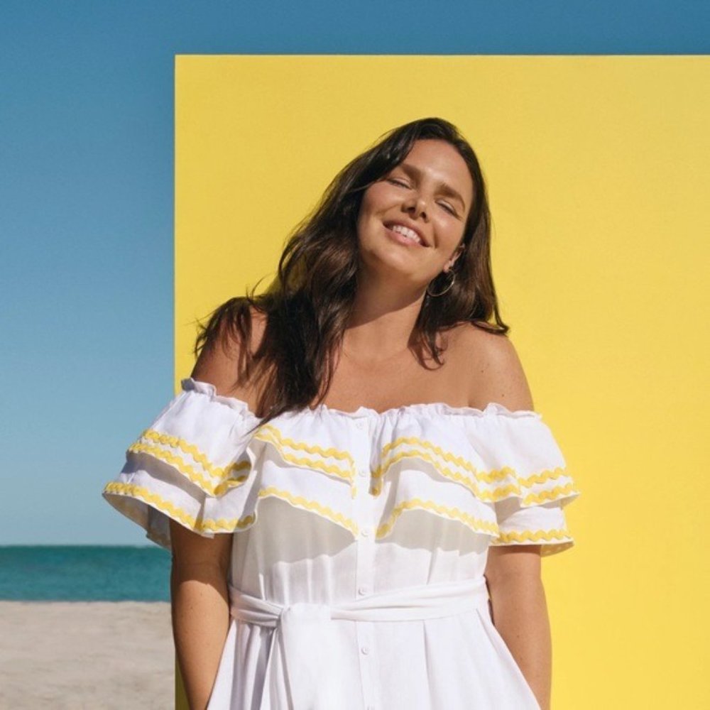 Lisa Marie Fernandez Ric Rac Off the Shoulder Dress - Picture 2 of 8